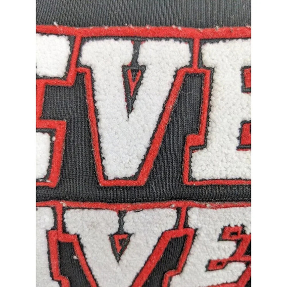 Roberto Cavalli Sport Never Give Up Womens Sweatshirt XS Black Textured Text - Picture 5 of 9